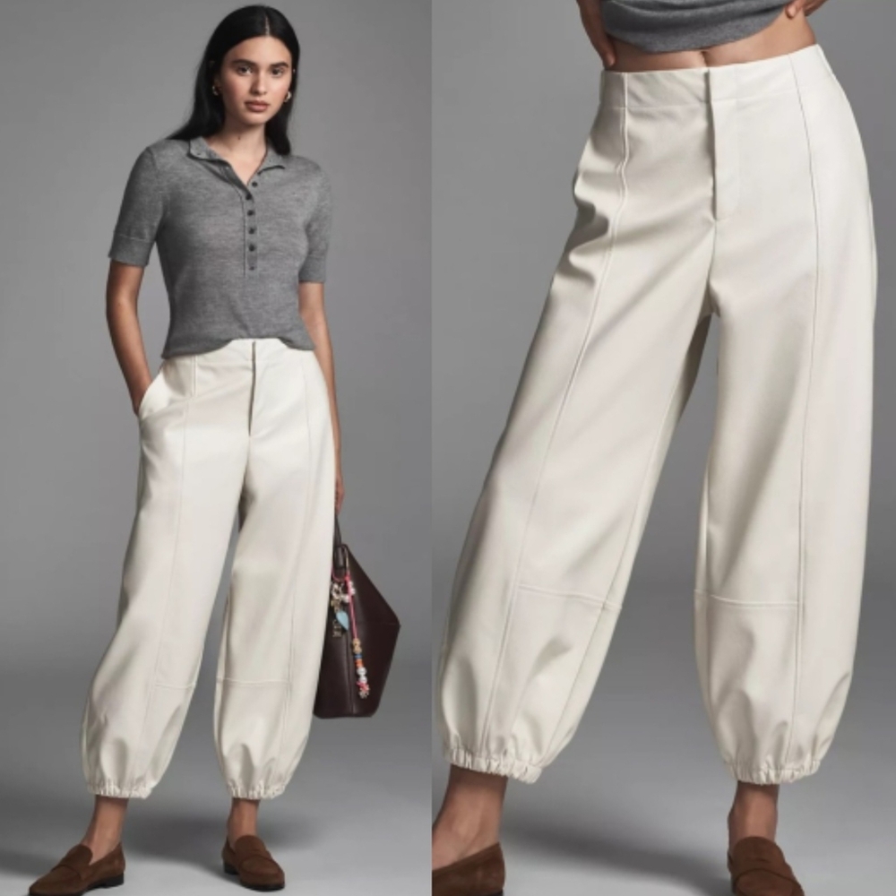 NWT ANTHRO' MAEVE Faux Leather Balloon Pants
